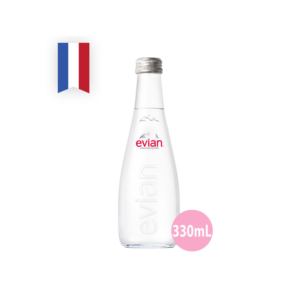EVIAN Natural Mineral Water Aramis (Glass) 330ml Federated