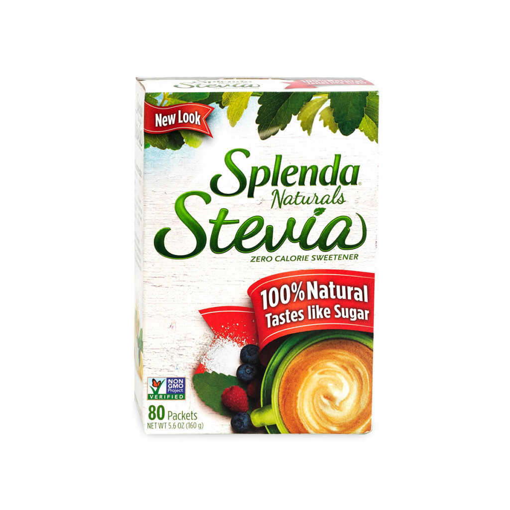 SPLENDA Natural STEVIA Sweetener Packets 80 ct 160g Federated