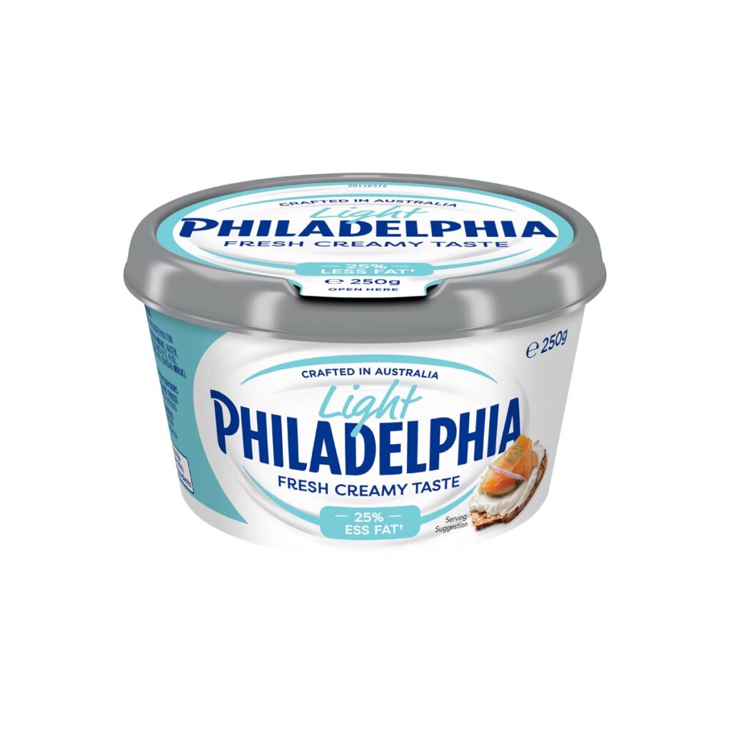 Philadelphia Cream Cheese Light Spread 25 Less Fat 250g Federated