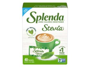 SPLENDA Natural STEVIA Sweetener Packets 40 ct 80g