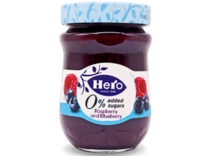 HERO   Raspberry & Blueberry Jam 0% Sugar 280g